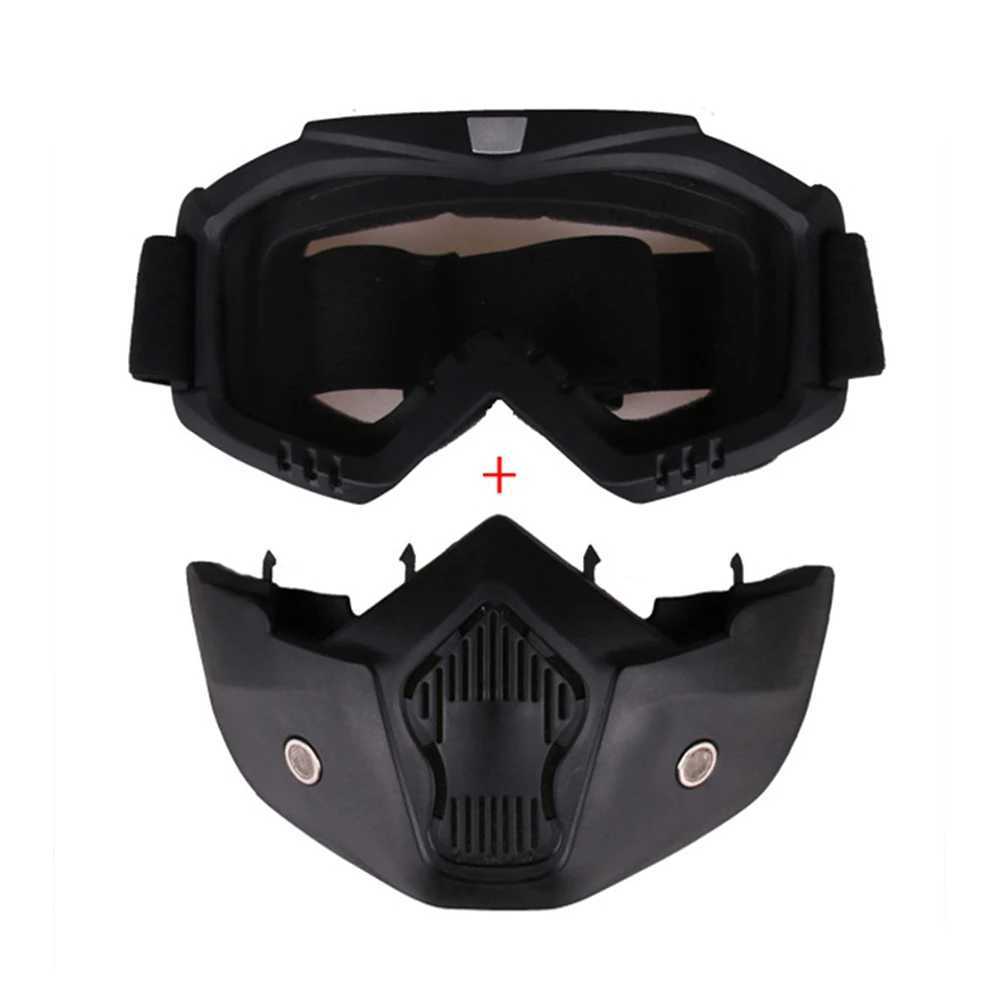 Ski mask ski goggles windproof motorcycle goggles detachable protective goggles safety goggles with oral filters CL241010