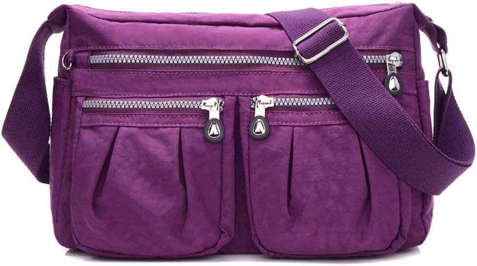 Crossbody Shoulder for Women, Nylon Waterproof Messenger Lightweight Travel Work Bag Purse