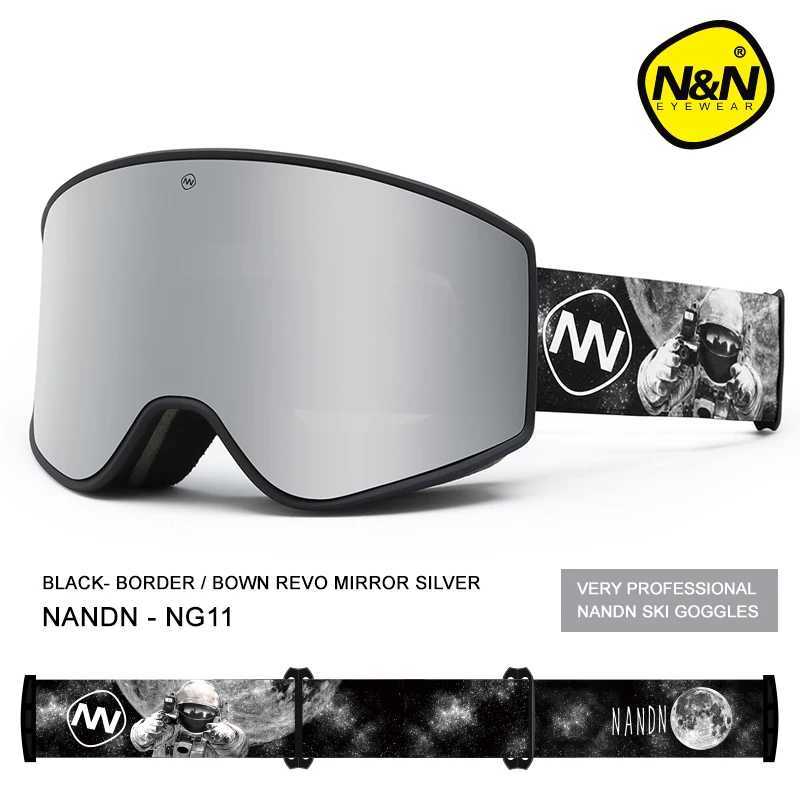 NANDN mens and womens skiing goggles double-layer UV400 anti fog large mask skiing snow skis CL241010