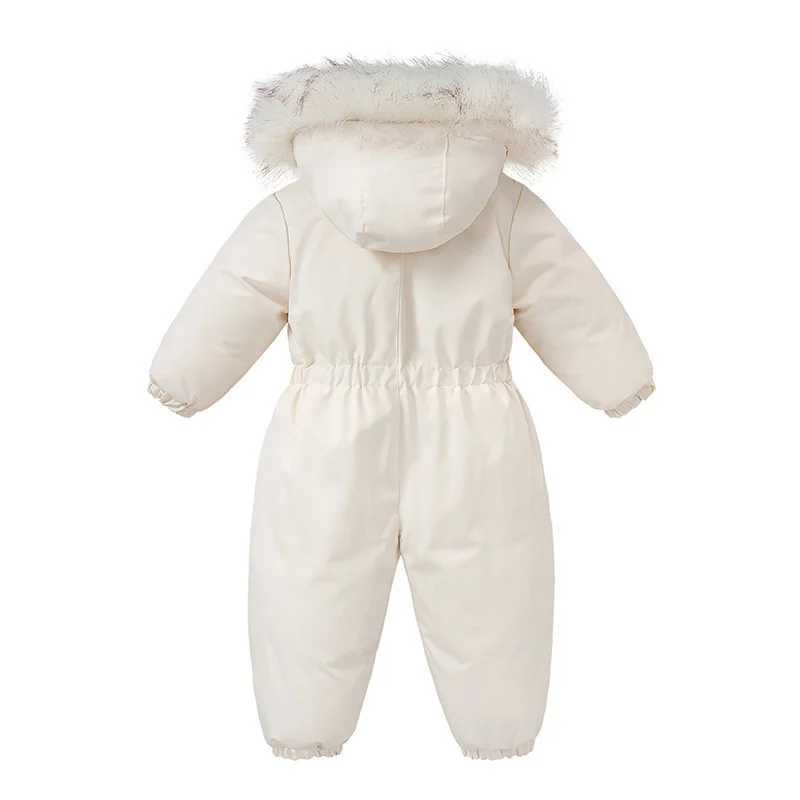Down Coat -30 Children Clothing Winter Ski Suit Plus Velvet coat Baby Jumpsuit Boy Overalls Warm s toddler girl Clothes infant overcoat H241010
