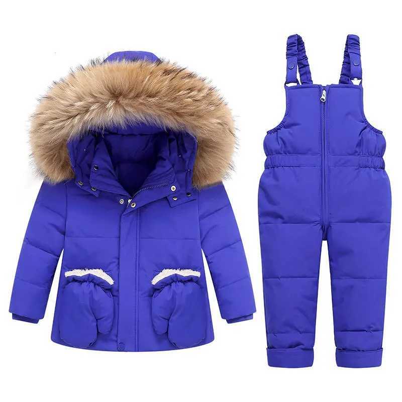 Down Coat Children Parka Hooded Boy Baby Overalls Winter Down Jacket Warm s Coat Snowsuit Snow toddler girl Clothes Clothing Set ket H241010