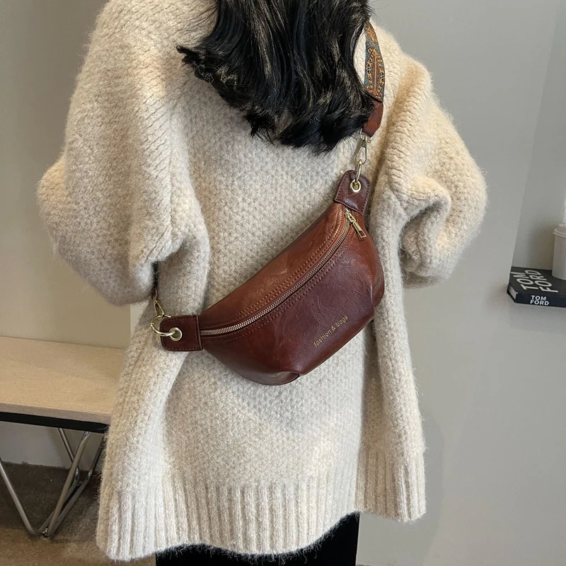 Pu Zipper Womens Waist Bag Premium Sensory Womens Cross Body Bag Sales Free Delivery Bolsas Para Mujeres 241008