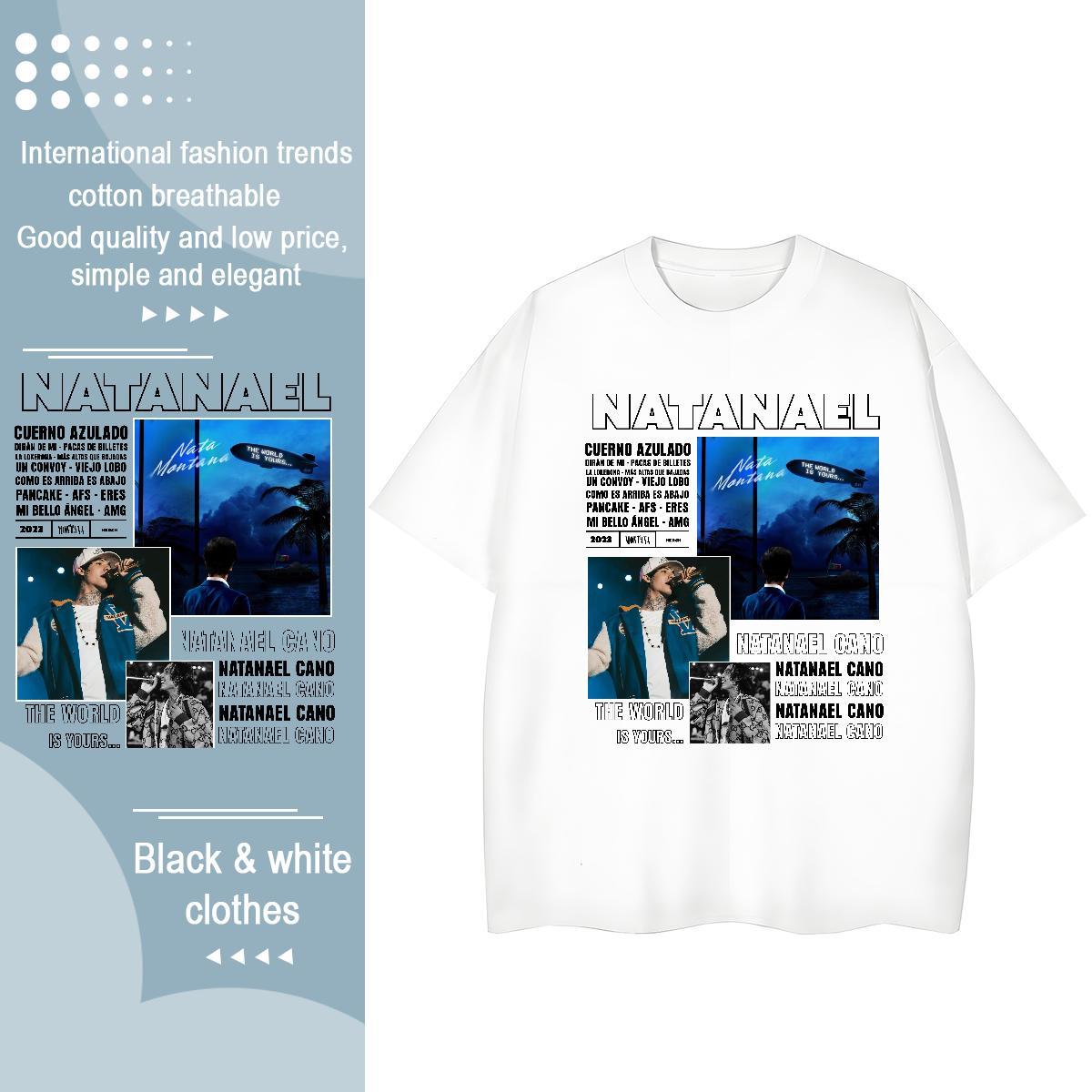 Factory Direct T Shirt For Woman 230g Pure Cotton Breathable Crew Neck Hip Hop NATANAEL Women Tees Designer Custom Printed Clothings