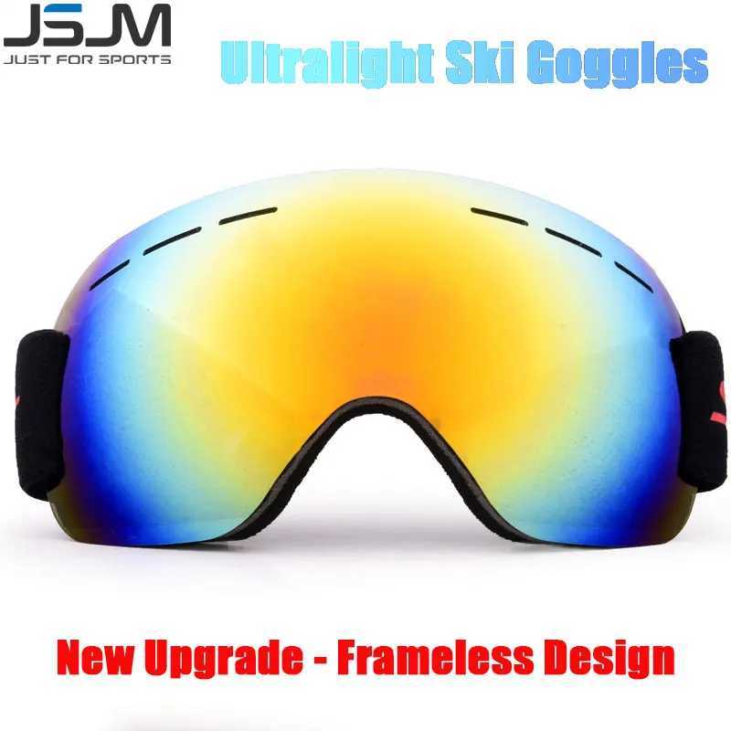 JSJM 2022 new ultra light anti fog ski goggles ski goggles winter outdoor sports goggles UV400 CL241010