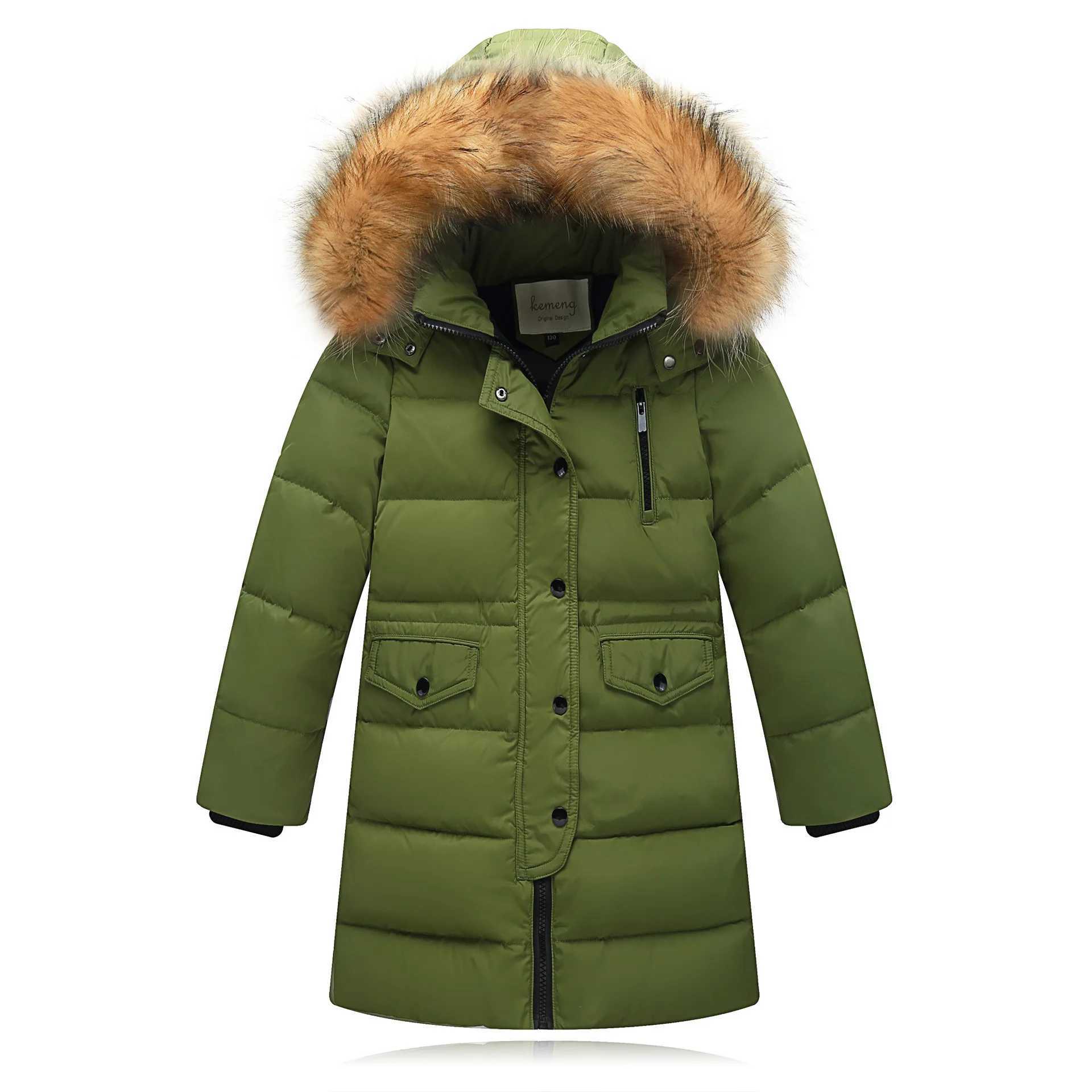 Down Coat Winter duck down jacket made of 2024 childrens feathers suitable for girls clothing boys clothing Parka childrens hooded jacket baby clothin