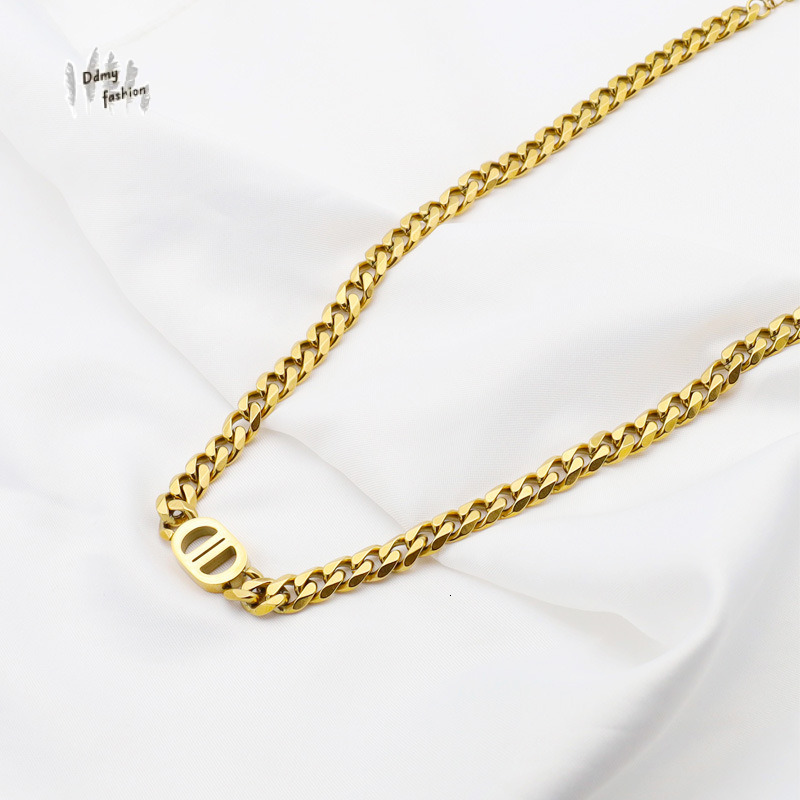 Cuban Chain - Personalized Titanium Steel Necklace, Gold, 2024 dh911125171