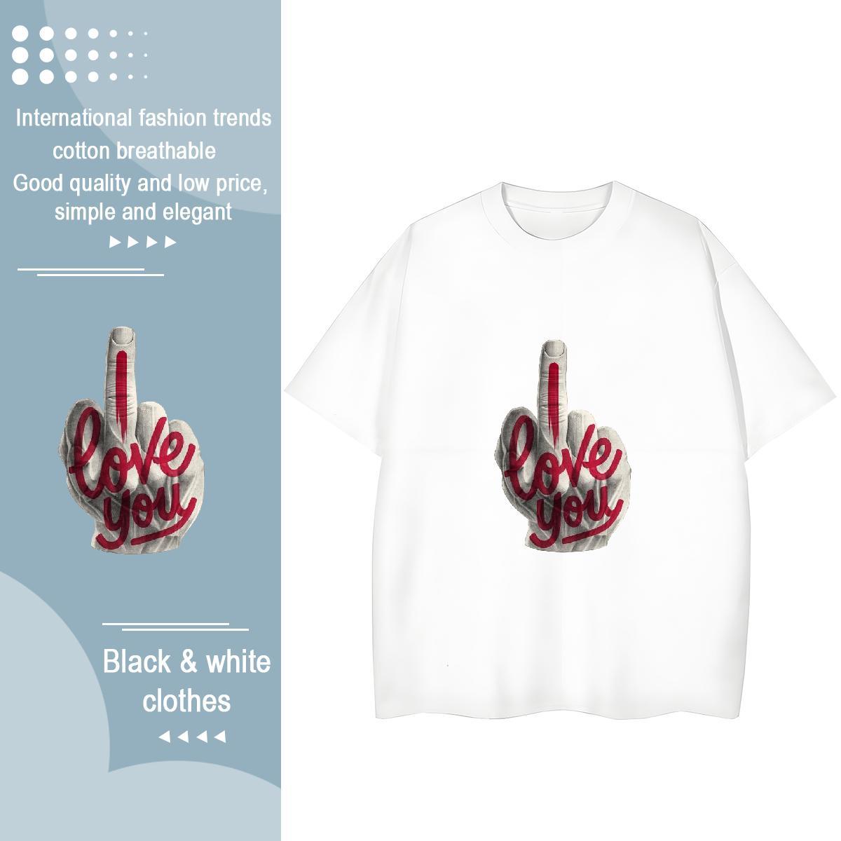 Custom Womens T Shirts 230g 100% Cotton Breathable Short Sleeve Hip Hop Street hands Women Tshirts Soft Custom Printing Polos