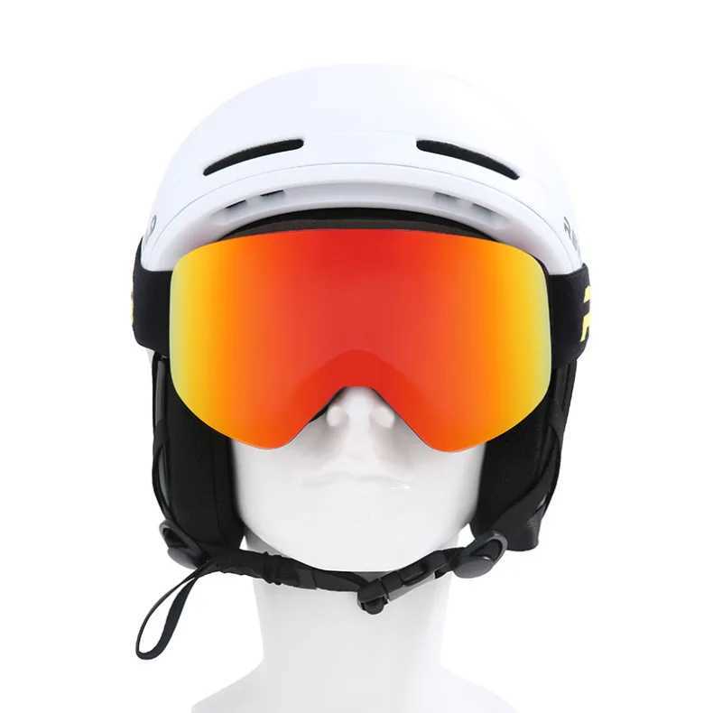 DIY new mens magnetic skiing goggles with big vision anti fog and outdoor windproof snow sports goggles CL241010