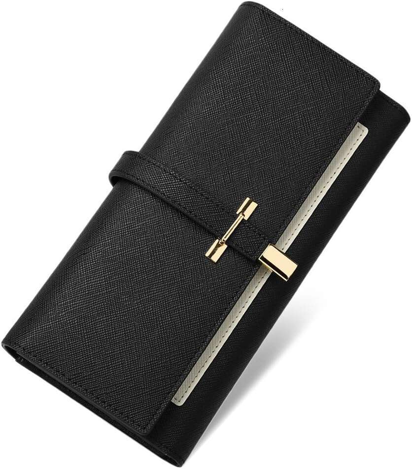 Women Wallet Leather Trifold Large