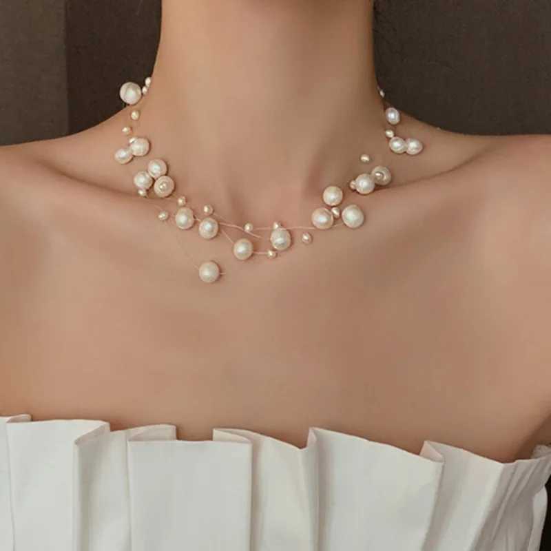 French Style Light Luxury Elegant Niche Design Pearl Multi-layer Pendant Necklace Fashion Women Sweet Jewelry AccessoriesX241009