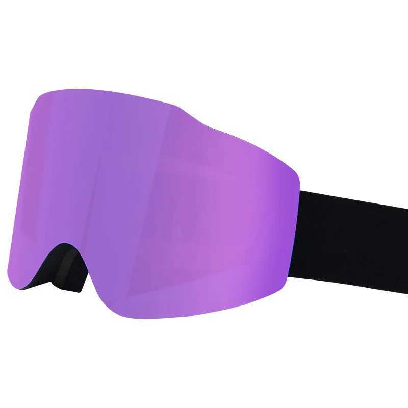 Magnetic ski goggles suitable for women adults teenagers wearing glasses snow goggles interchangeable lenses anti fog ski goggles CL241017