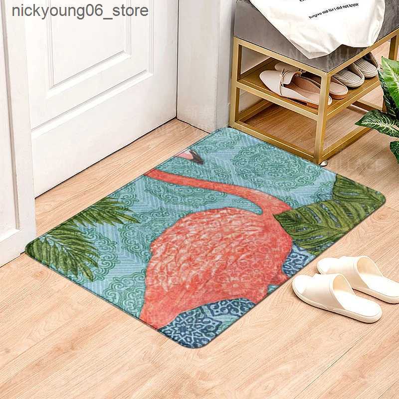 Non-Slip Bath Mats Hawaiian style non slip shower mat bathroom carpet home decoration floor mat kitchen bedroom living room soft absorbing door mat L2