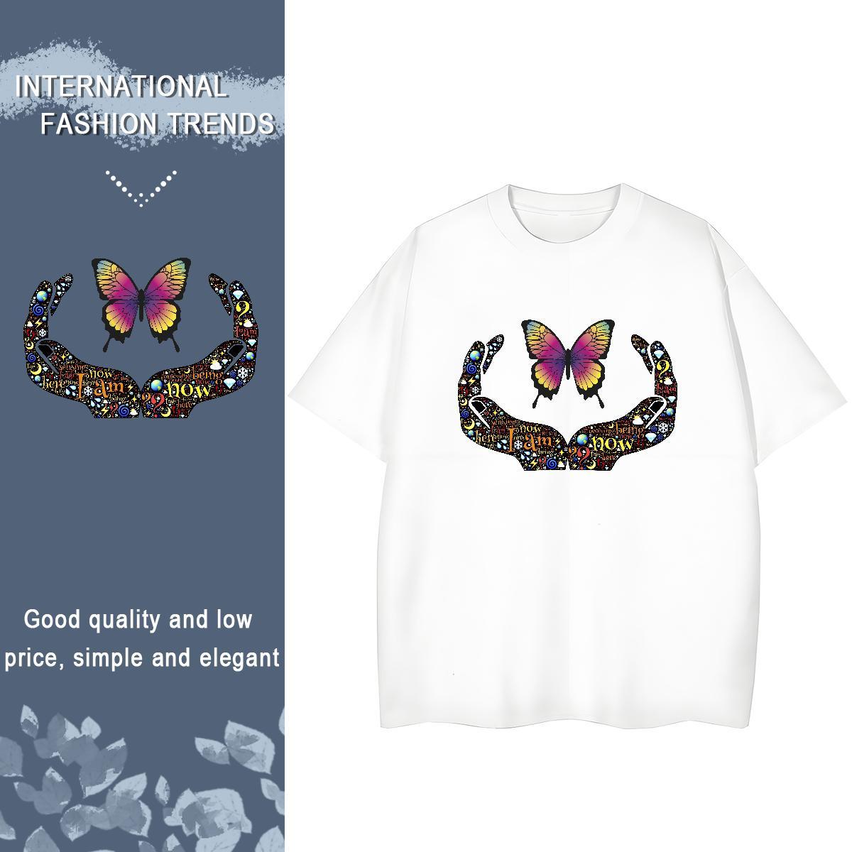 2024 Casual T shirt 230g Cotton Breathable Crew Neck Casual Sport hands Womens Tshirts Nice Customized Clothings