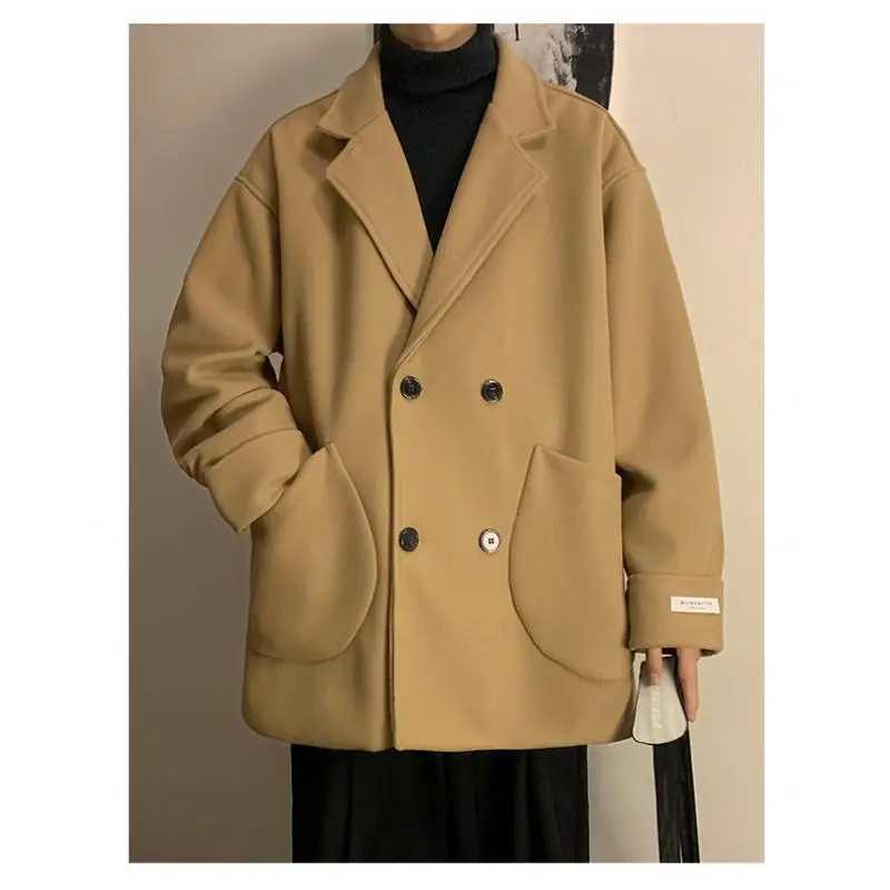 Winter Elegant Mens Coats Men Trench Coat Top Mens Jackets Black 2XL 2024 Autumn Winter New Arrival LX241010