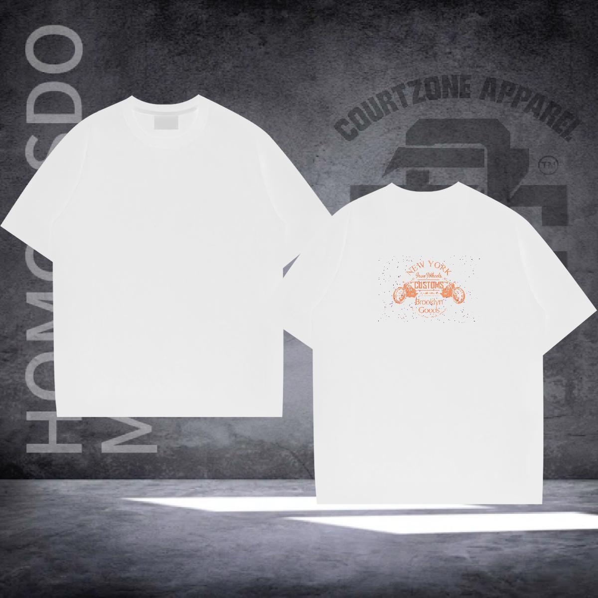 High Quality Man T Shirts 230g 100% Cotton Motorcycle Home Outdoor Custom Cartoon O Neck Short Sleeves Mens Tshirts Factory Direct Tops