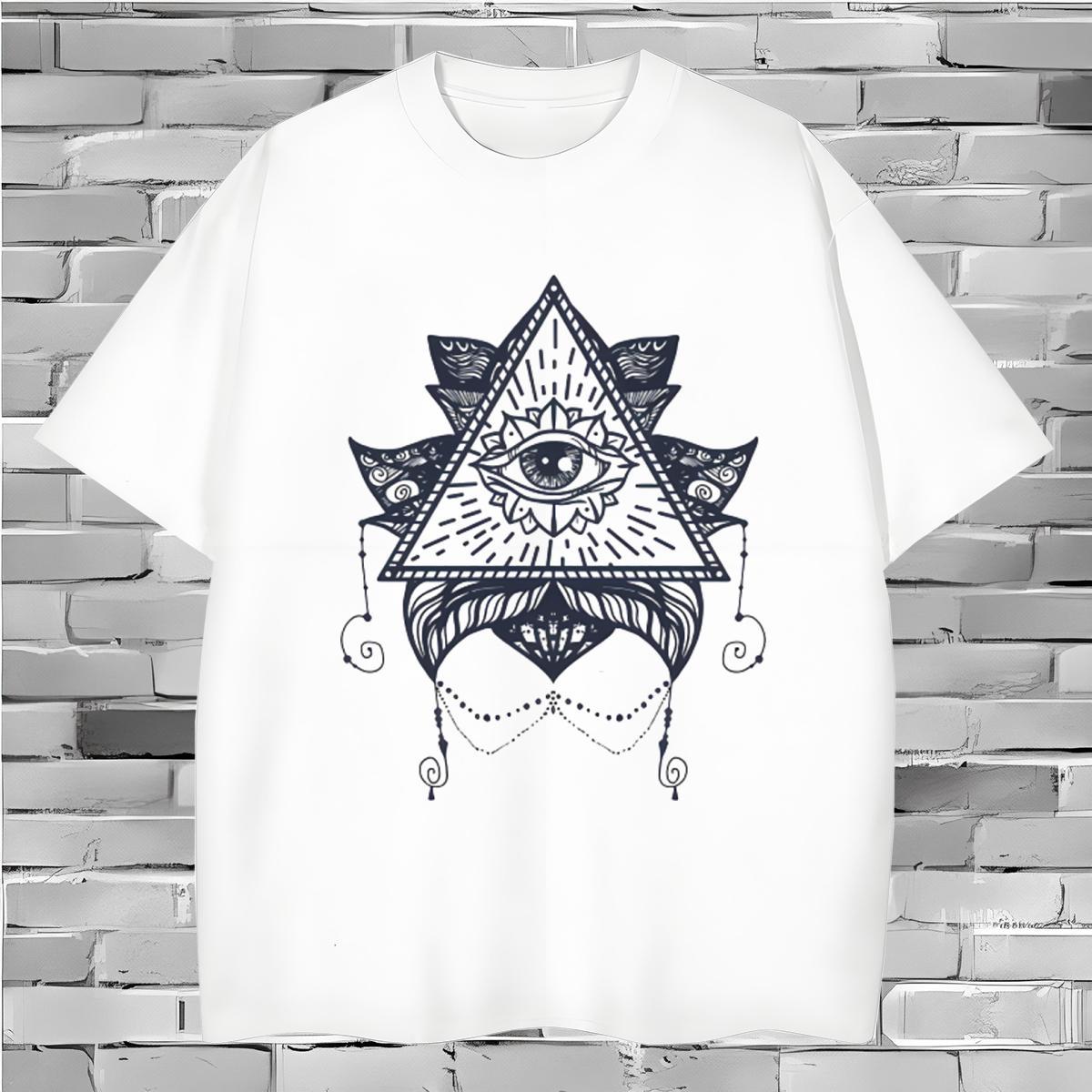 Free Shipping T-Shirts 230g Cotton eye of the devil Sports Casual Plus Size Cartoon Short Sleeve Soft Tshirt for Man Woman New Designer Clothes