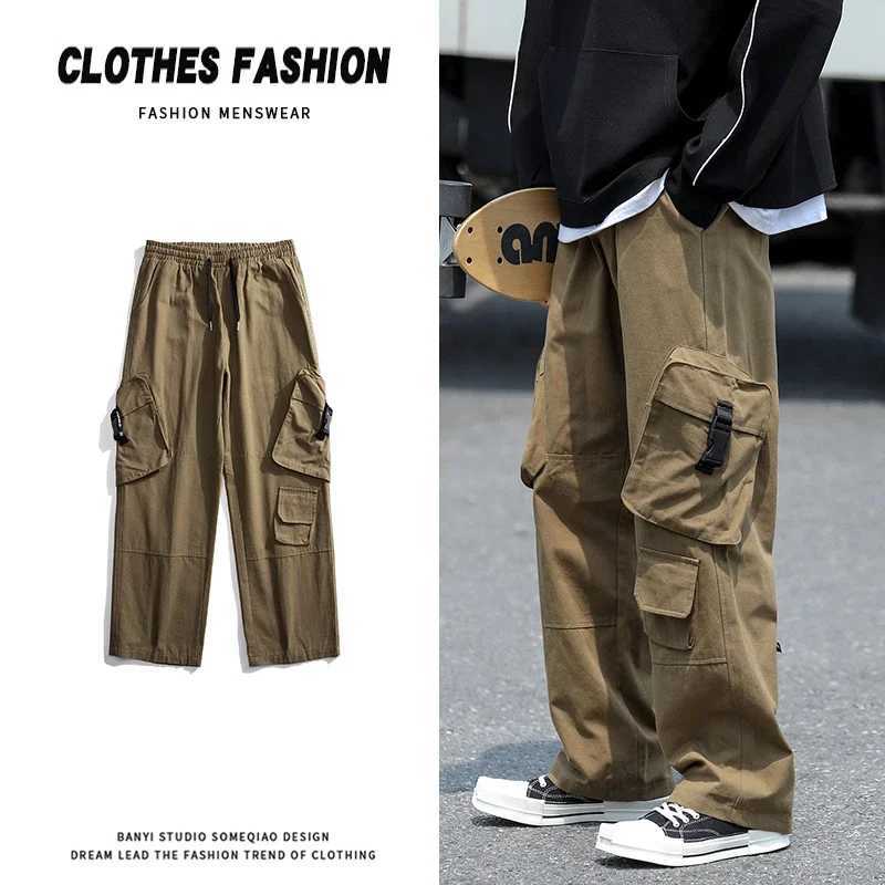 Loose retro casual autumn Japanese streetwear hip-hop pants W241009