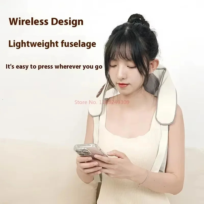 shoulder and neck massager from South Korea 26w brushless DC shoulder and neck massager multifunctional kneading compression massage shawl 241008