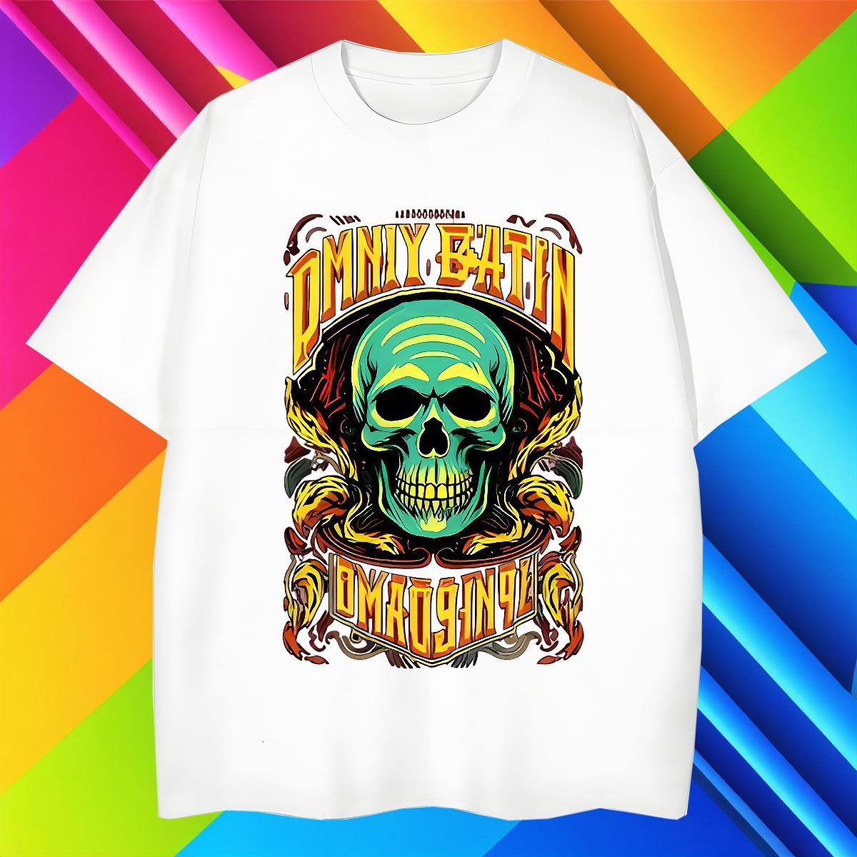 Cool T Shirt For Man 100% Cotton 230g skull Daily Wear Custom Print Plus Size Breathable Soft Tshirts Free Shipping Polos