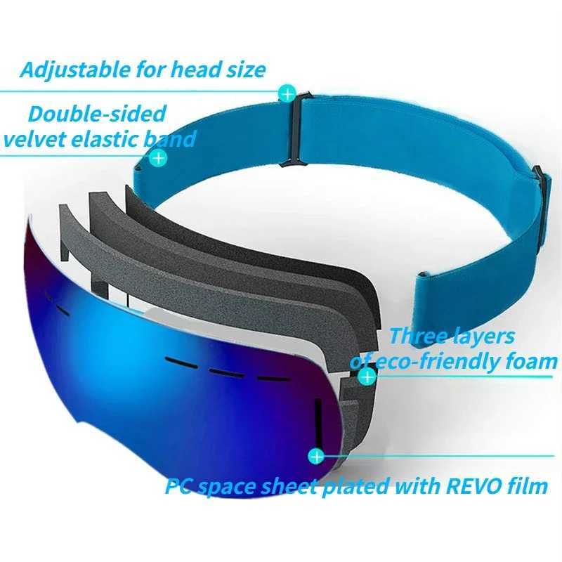 Outdoor anti fog single-layer skiing goggles mens and womens climbing face shields UV400 goggles winter skiing goggles CL241010
