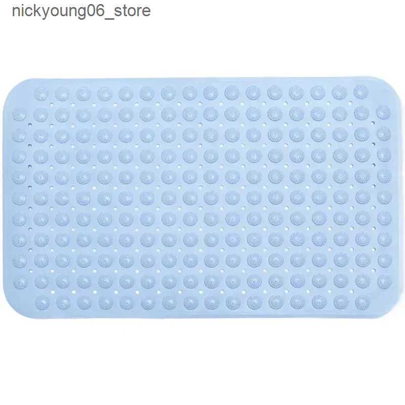 Non-Slip Bath Mats 1PC PVC Anti-skid Bath Mats Rectangle Soft Shower Bathroom Massage Mat Suction Cup Non-slip Bathtub Carpet Large Size L240910
