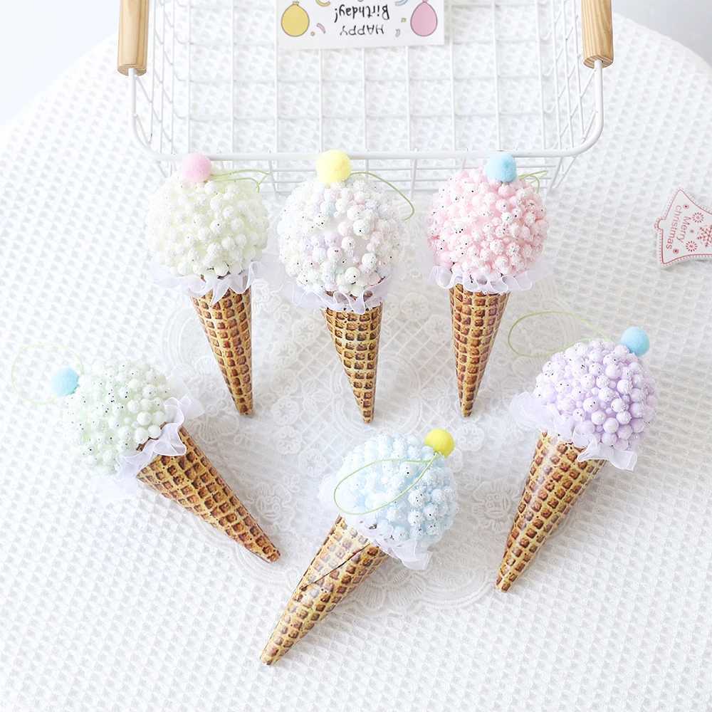 1/3 piece Christmas Macaron ice cream cone lollipop Christmas tree ball hanging celebration event Home New Year navigation Christmas decoration gift 2