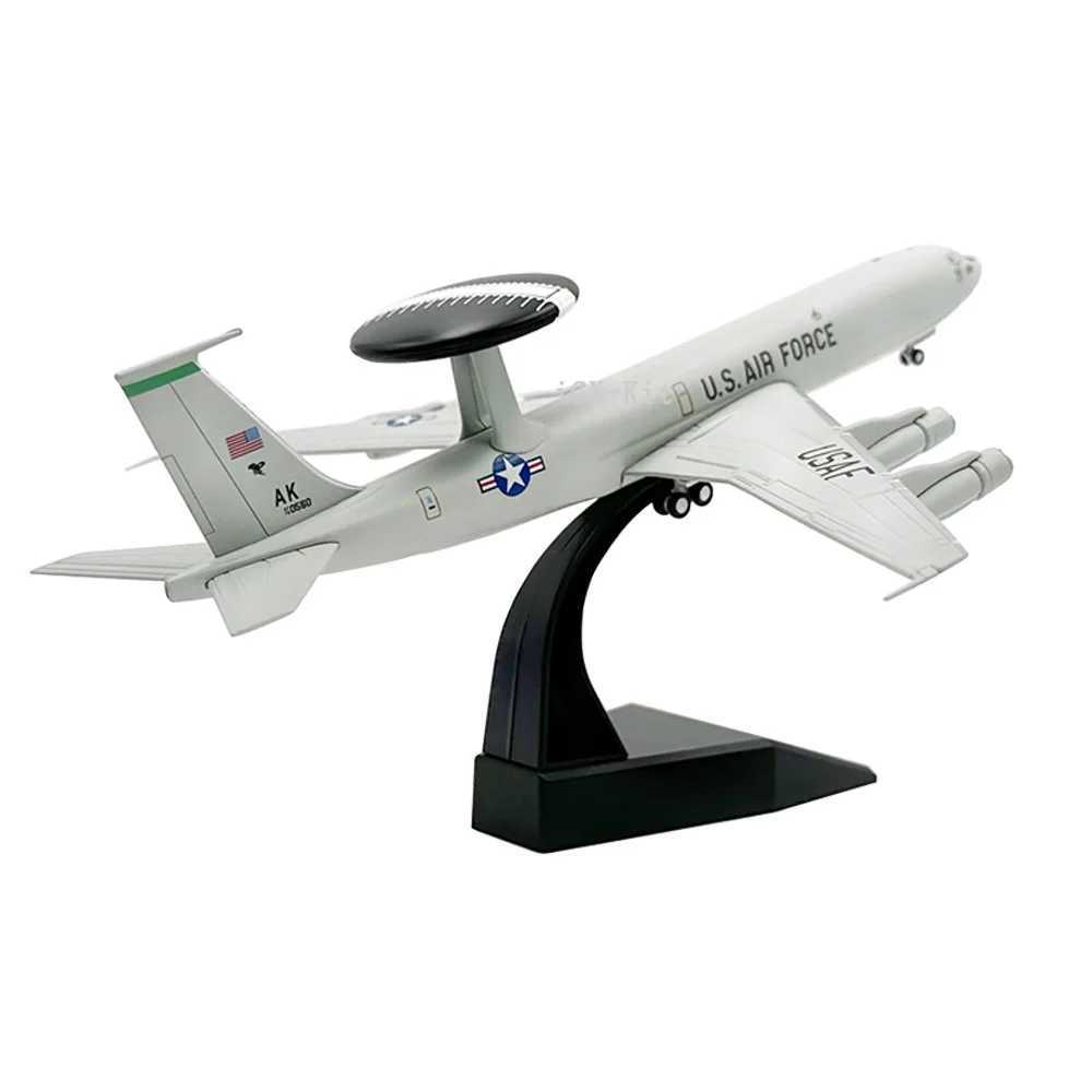 1/200 Scale E-3 Sentry AWACS Early Warning Aircraft E3 Airplane Diecast Metal Finished Static Plane Model Toy Collection or GiftXJ241010