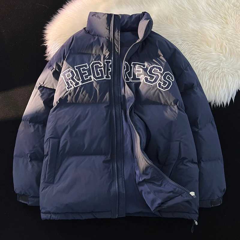 Men's Down Parkas Burgundy Embroidery Bubble Jacket Winter Warm Thicken Coat Variety of Styles Parkas Fashion Warm Casual Puffer Jacket for Men Y