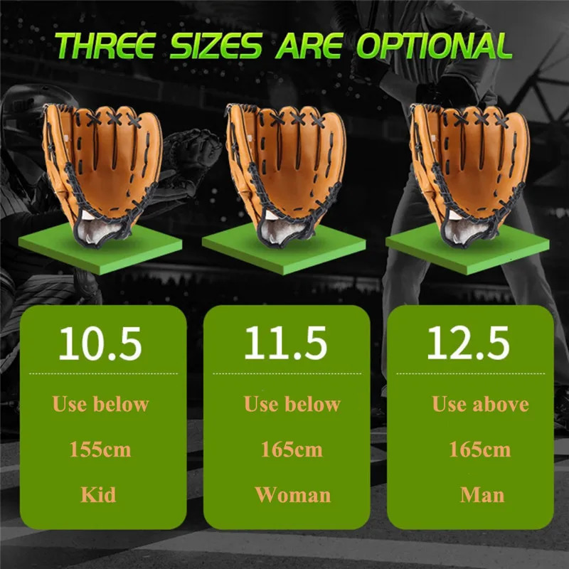 Outdoor Sport Baseball Glove Size 10.511.512.5 Left Hand For KidsAdults Man Woman Training Softball Practice Equipment 241010