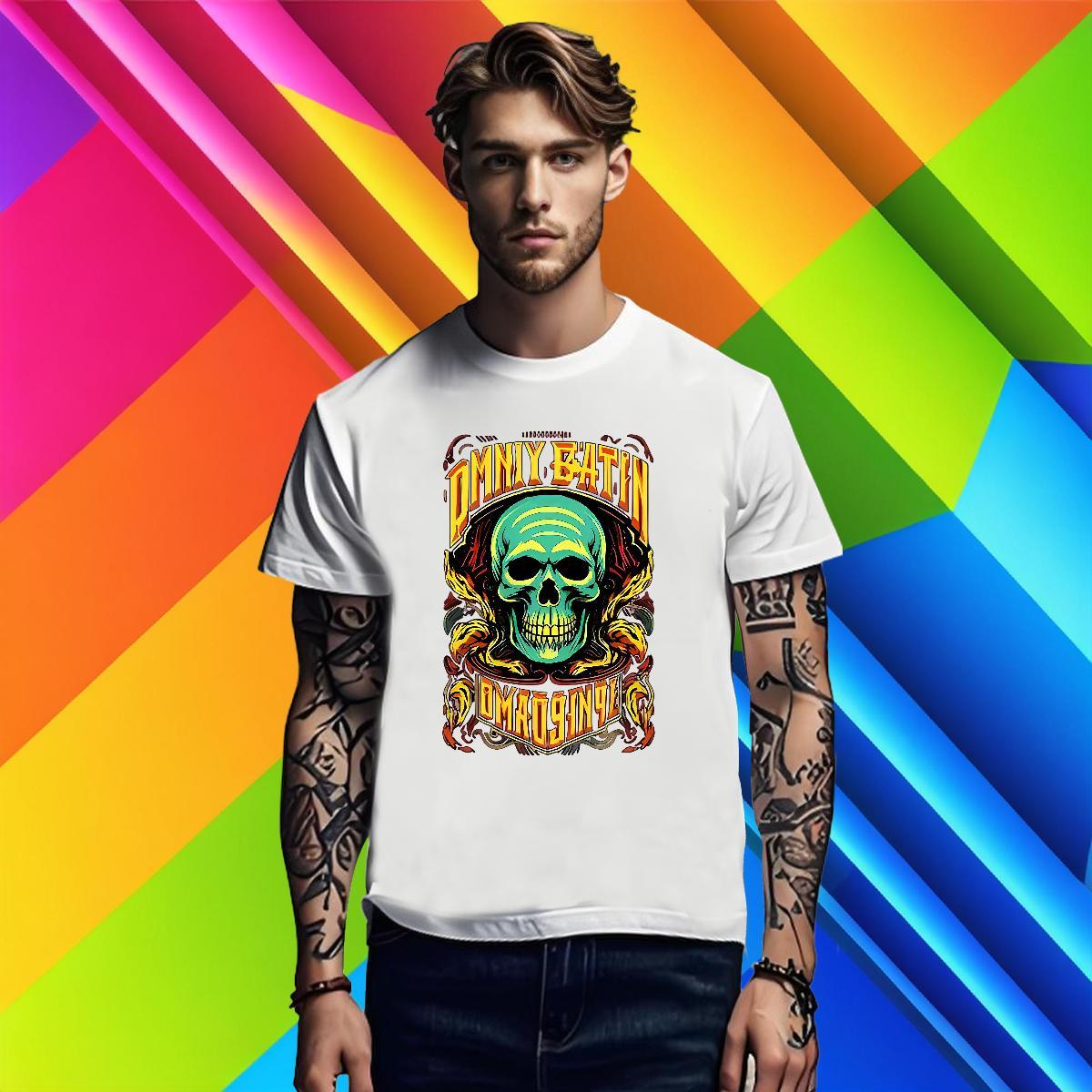 Cool T Shirt For Man 100% Cotton 230g skull Daily Wear Custom Print Plus Size Breathable Soft Tshirts Free Shipping Polos