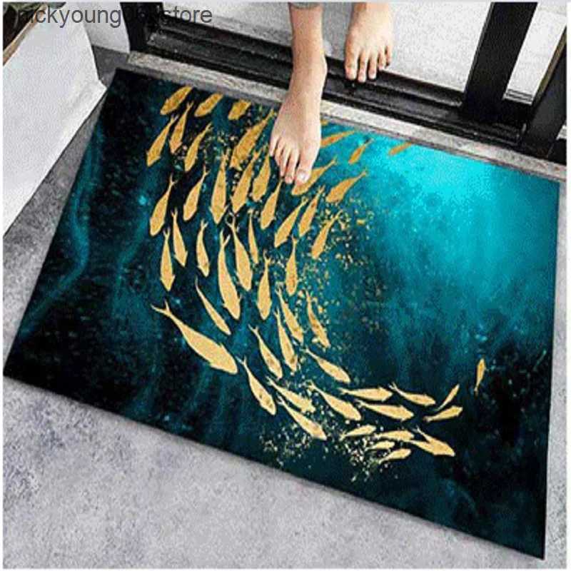 Non-Slip Bath Mats Anti-slip Entrance Door Mat Modern Super Absorbent Bathroom Home Floor Carpet Mat Hallway Floor Carpet Entrance L240910