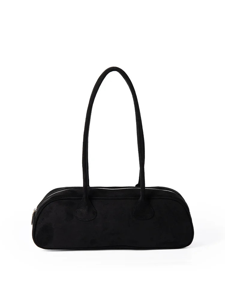 Faux Suede Women One Shoulder Bags Autumn Winter Vintage Velvet Soft Handbags Solid Color Lady Daily Out Top-Handle Bag 241009