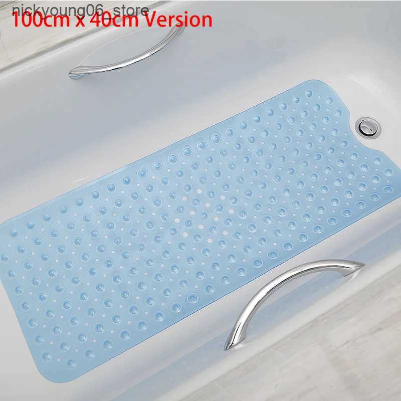 Non-Slip Bath Mats New 38cm*69cm Cute Cartoon Anti-Slip PVC Bath Mats With Sucker Bathroom Carpet Shower Pad Soft Massage Pad Multi-Color L240910