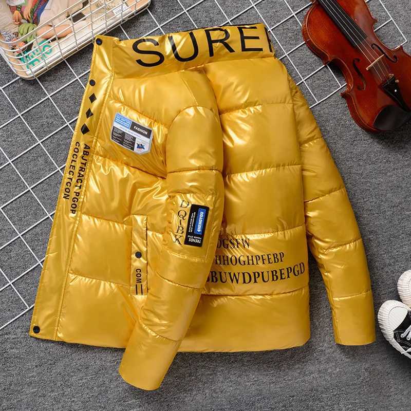 Men's Down Parkas Mens winter jacket ParkaVehicle hooded jacket trend warm Harajuku jacket mens casual zipper jacket windproof waterproof jacket 