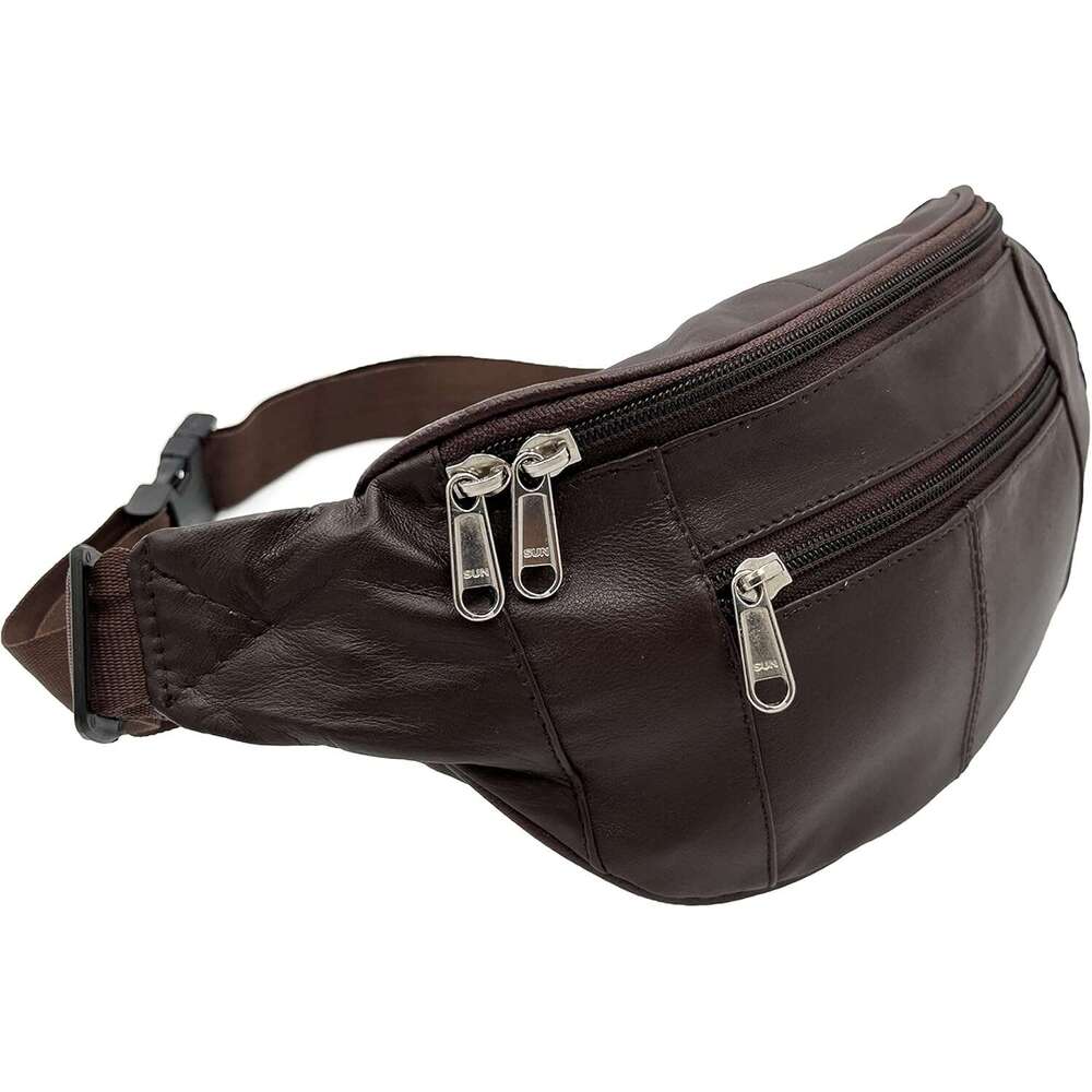 Liberty Leather Medium Size Fanny Pack Crossbody Waist Bum Hip Bag For Women And Teen Girls