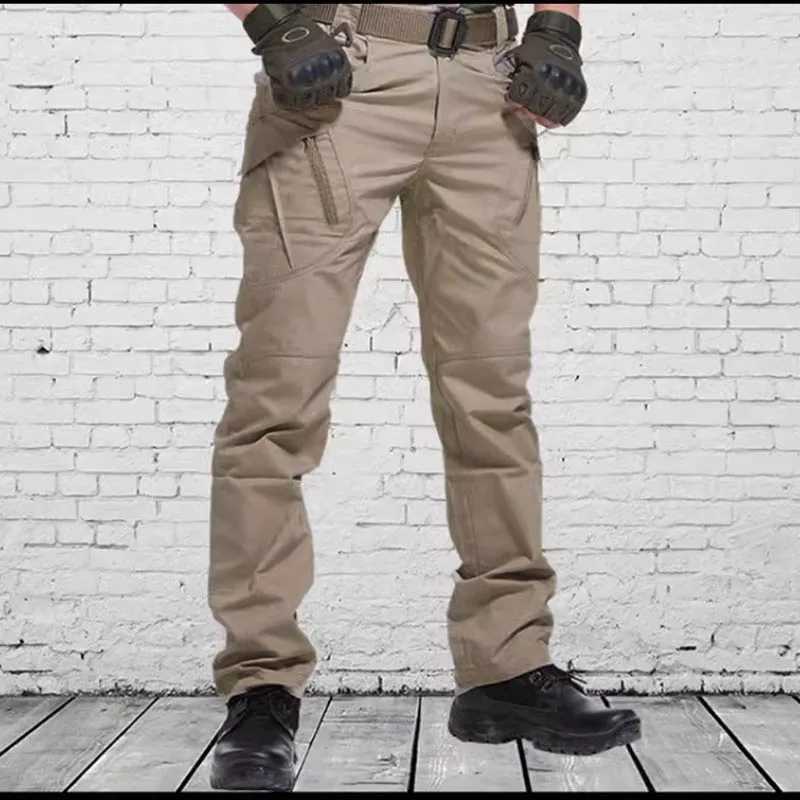Ix7 tactical pants mens ultra-thin waterproof ankle bound workwear military warm training pants slim suitable for outdoor use W241009