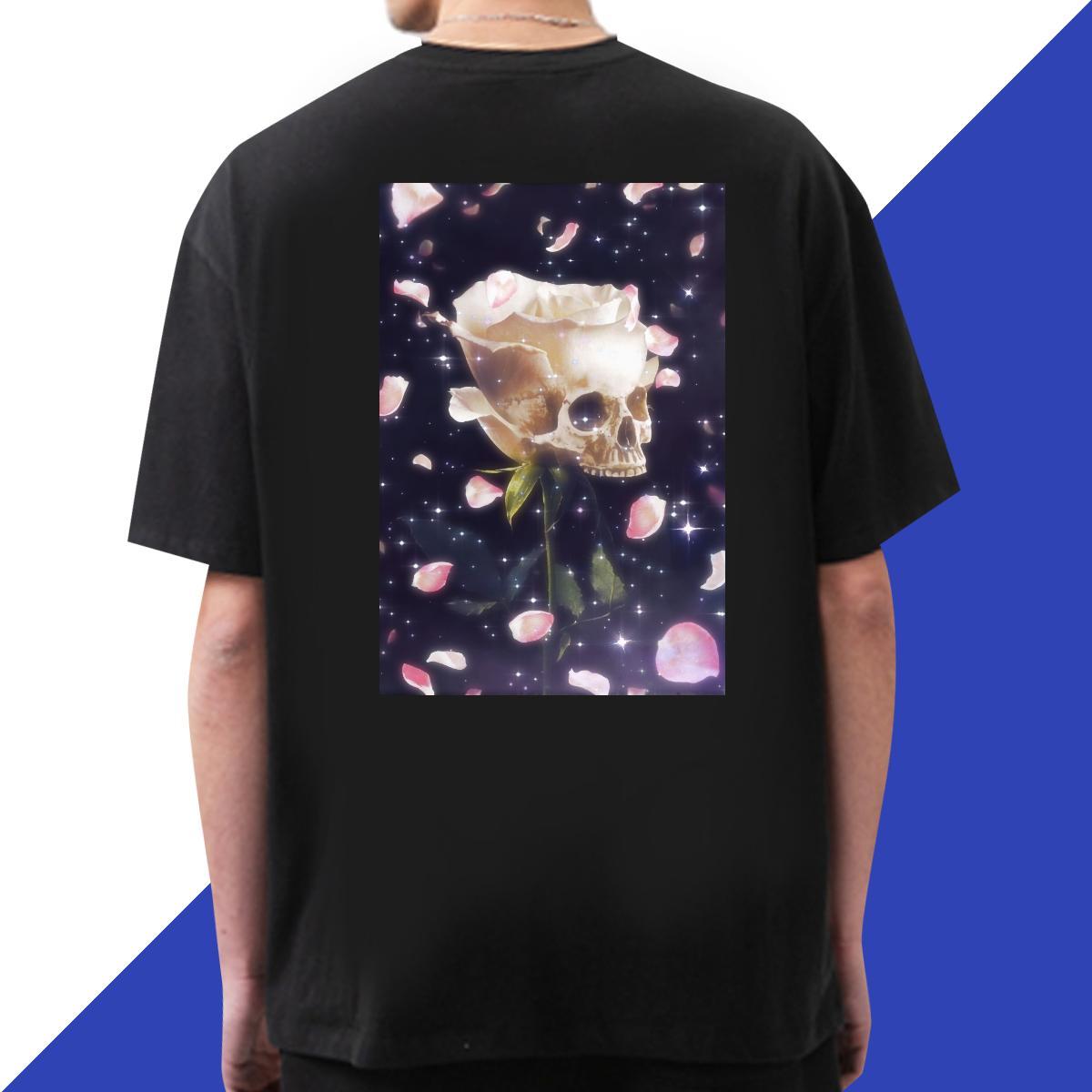 Loose Fit Man T Shirts 230g 100% Cotton skull Sports Casual Asian Size Breathable Short Sleeve Tshirt for Man Woman Designer Fashion Polos