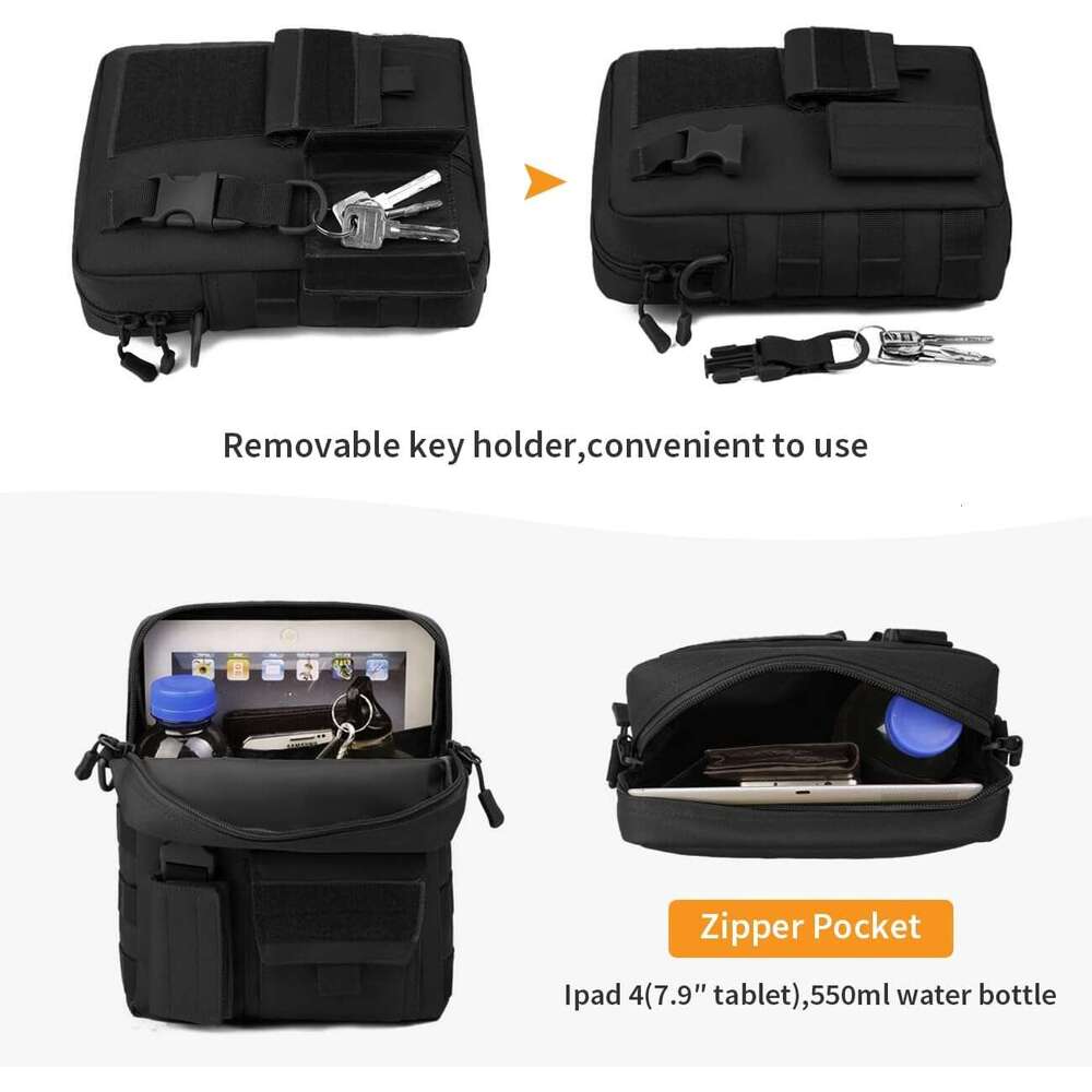 Messenger Canvas Classic Vintage Black Shoulder bag Small Tactical Bag Brown Crossbody Casual Pack