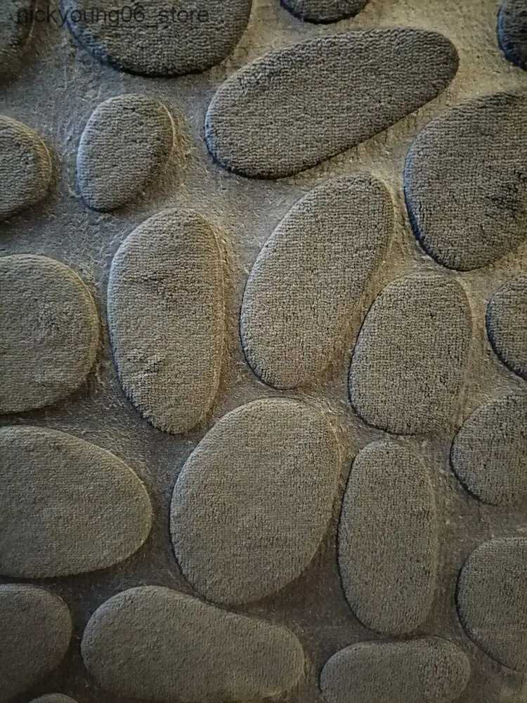 Non-Slip Bath Mats Cobblestone Emed Shower Antislip Mat Super Absorbent Draining Mat Bathroom Carpet Memory Foam Washable Rug Toilet Floor Mat L240910