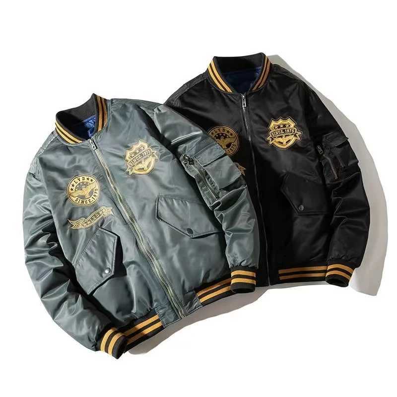 Men's Down Parkas Winter Jackets For Men Cotton Padded Outwear Quilted Embroidery Warm Zipper Pilot Strt Casual Varsity Basketball Coat Letter Y2