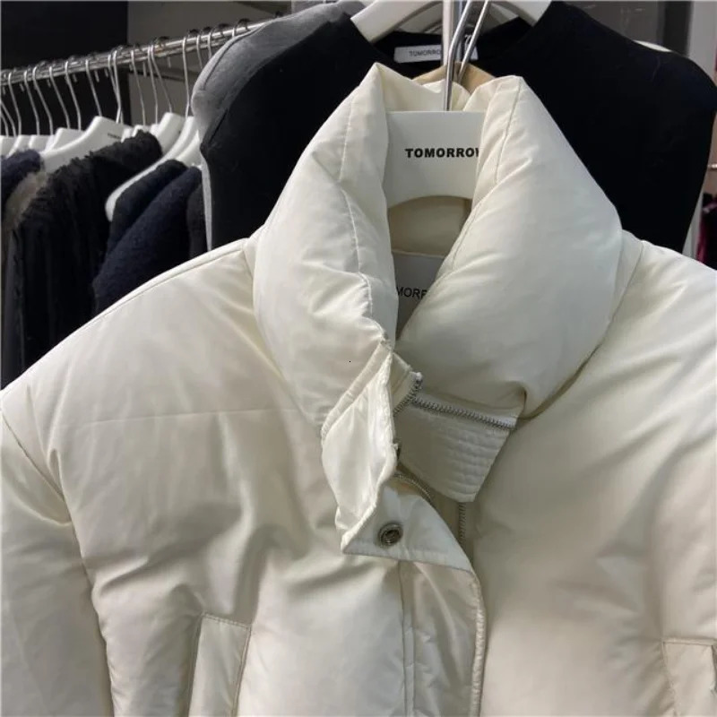 Short Style Parka Solid Vintage Loose Winter Thick Coats Streetwear Fashion Chic Allmatch Casual BF Korean 240930