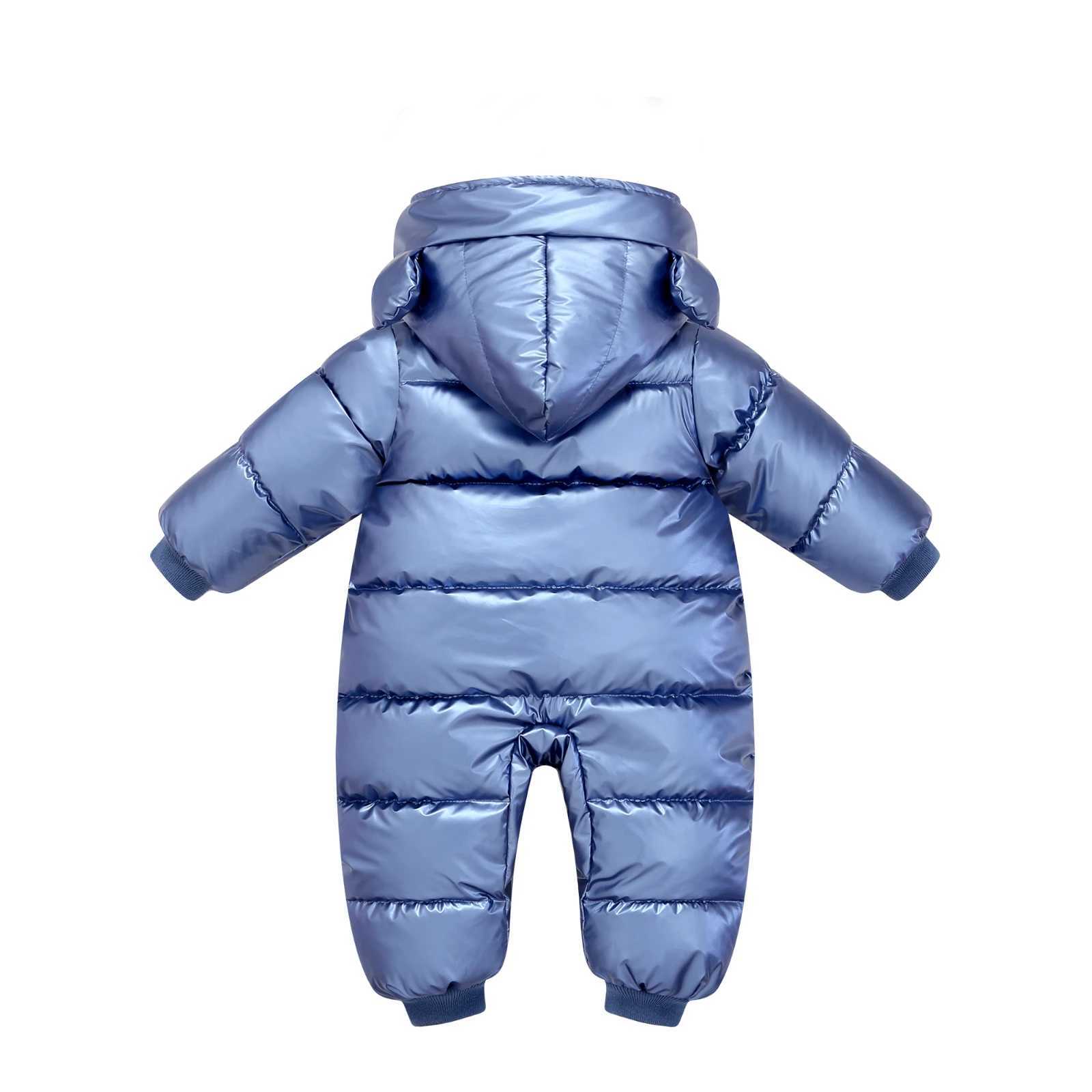 Down Coat New born Winter s Jacket waterproof Coat Plus Velvet Baby Girl clothes Snowsuit Boy Rompers Toddler hooded mantle Overalls H241010