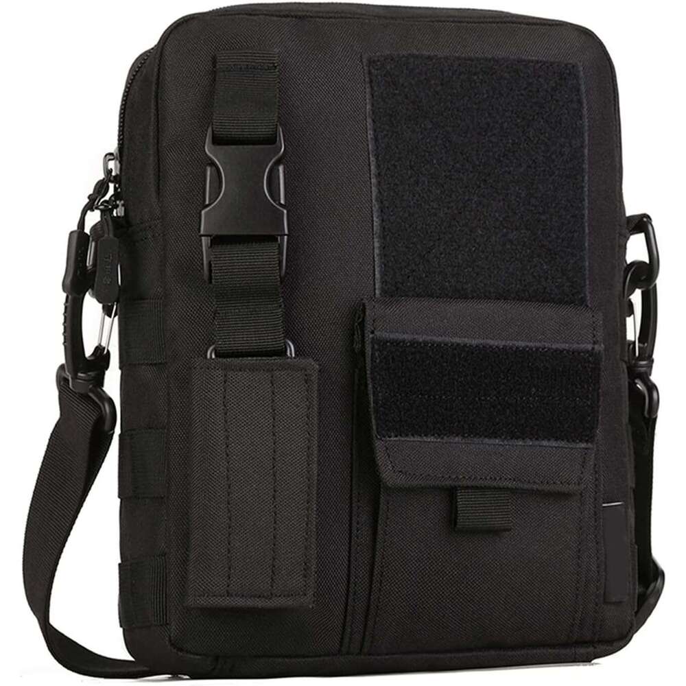 Messenger Canvas Classic Vintage Black Shoulder bag Small Tactical Bag Brown Crossbody Casual Pack