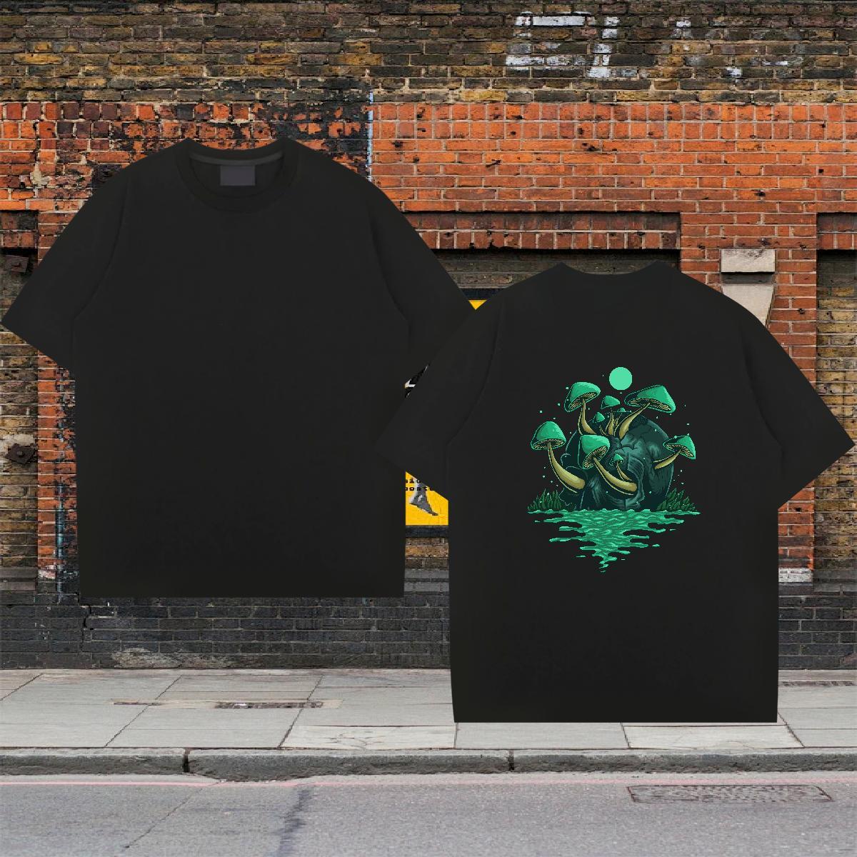 Cool T Shirts Men 230g Cotton skull Casual Customized Print Breathable Mens Tshirts 2024 Designer Top Tees