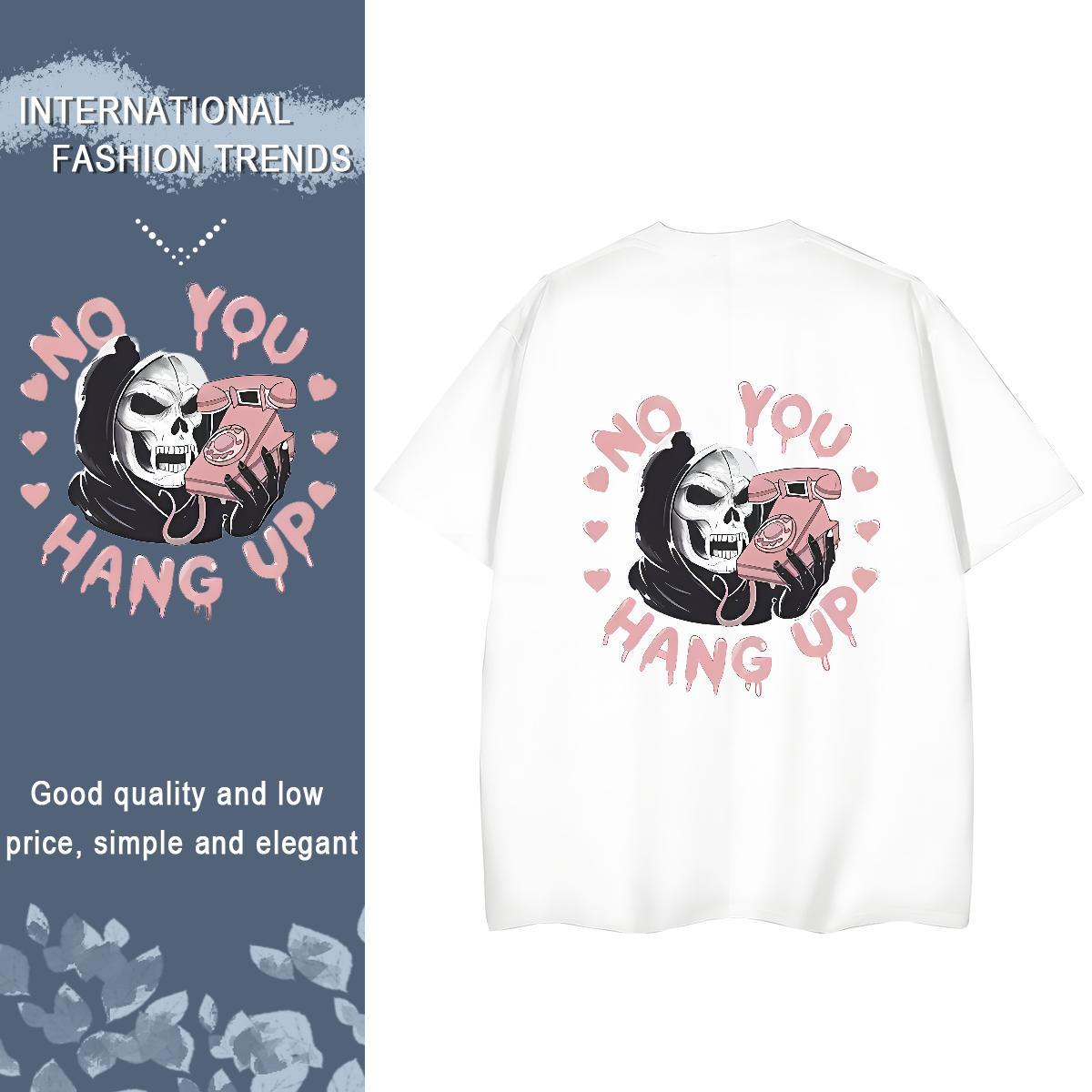 Fashion New Womens T Shirts 230g 100% Cotton Short sleeve Soft Beach phone Women Tees Brand Oversized L-4XL Wear