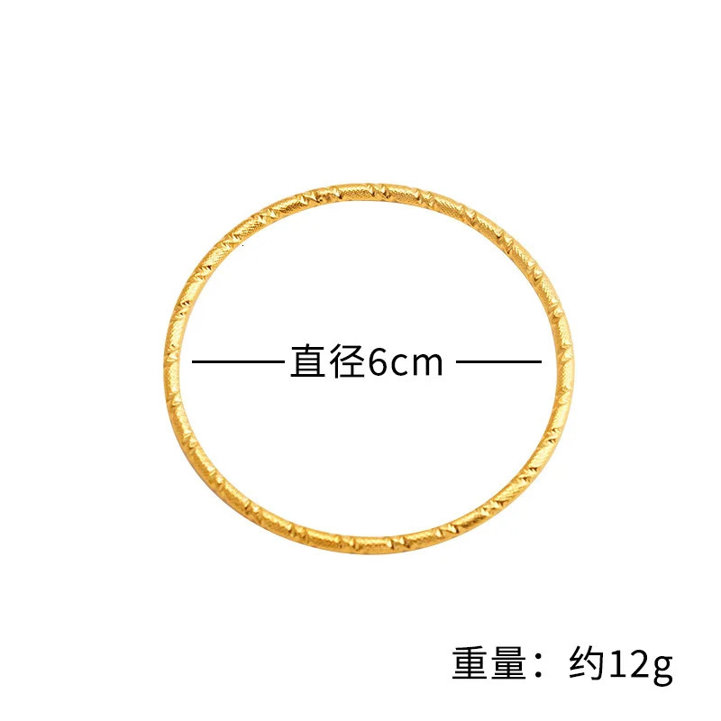 Wholesale BE601 European Fashion Beauty Bride Mother Party Birthday Wedding Gift 58/60/62mm 24KT Gold Bracelet 241007