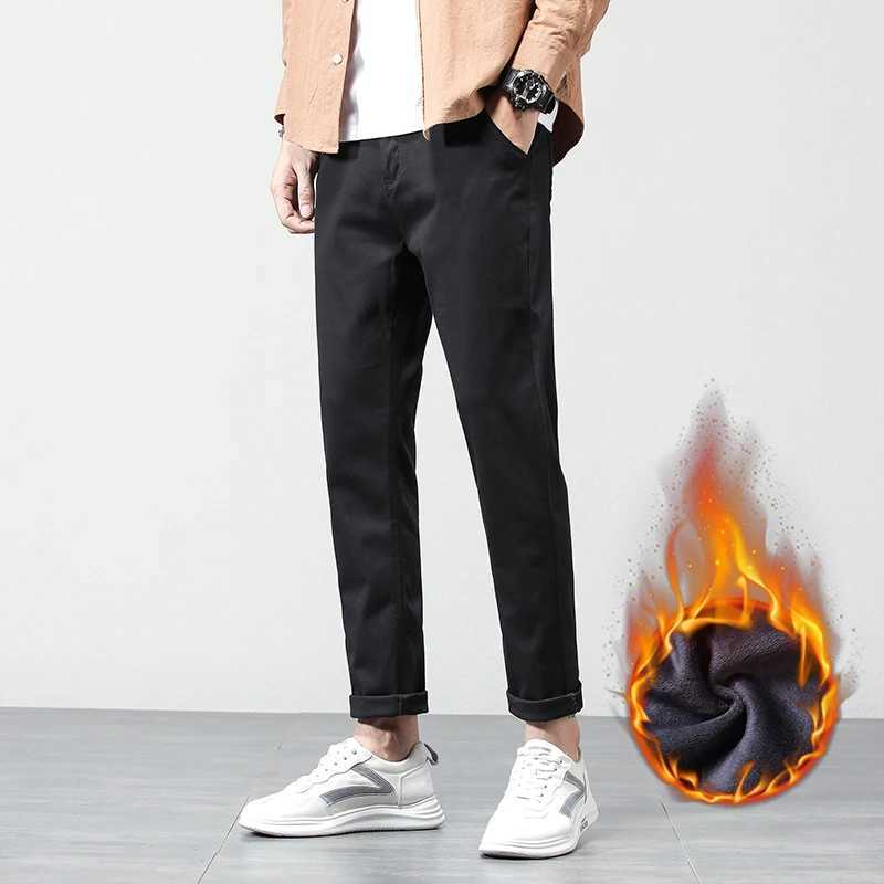 KUBRO Autumn New Business Leisure Straight Wool Trouser Office Fashion Mens Elegant Edition Velvet Warm Product Pants W241009