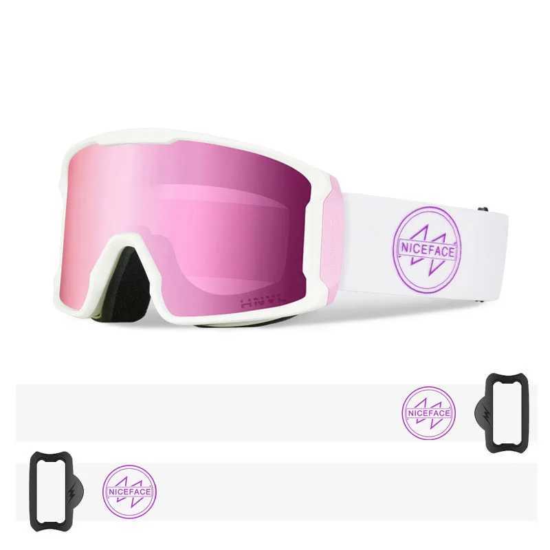 Mens new skiing glasses outdoor sports skis anti fog glasses winter bicycle installation double-layer goggles CL241010