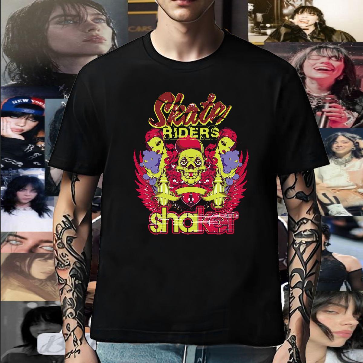 Loose T Shirt For Man 230g Pure Cotton skull Casual Daily Wear Anime Crew Neck Breathable Tshirt for Man Woman Fashion Designer Tops Tees