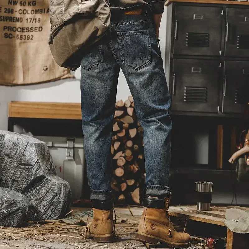 Trousers Japanese Street Style Jeans for Men Harem Male Cowboy Pants Cropped Y2k Vintage Wide Leg Spring Autumn Y 2k Original XsX241009